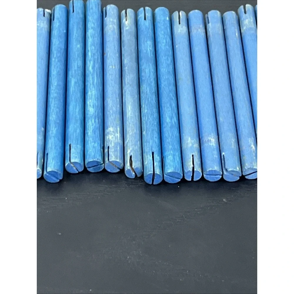 Tinkertoy 25 Blue Wooden Connectors Replacement Parts Lot Vintage‎ Toy Pieces